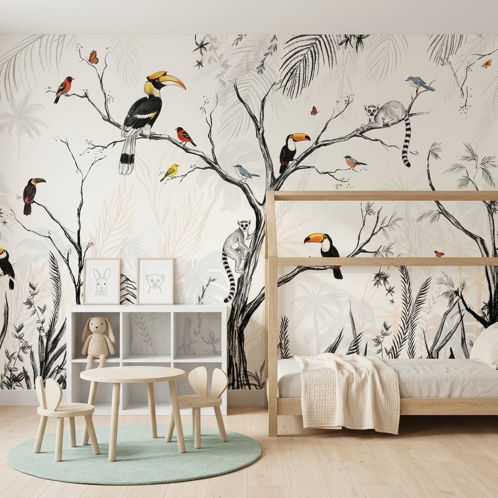 Toucan Wallpaper Tropical Birds Wall Mural