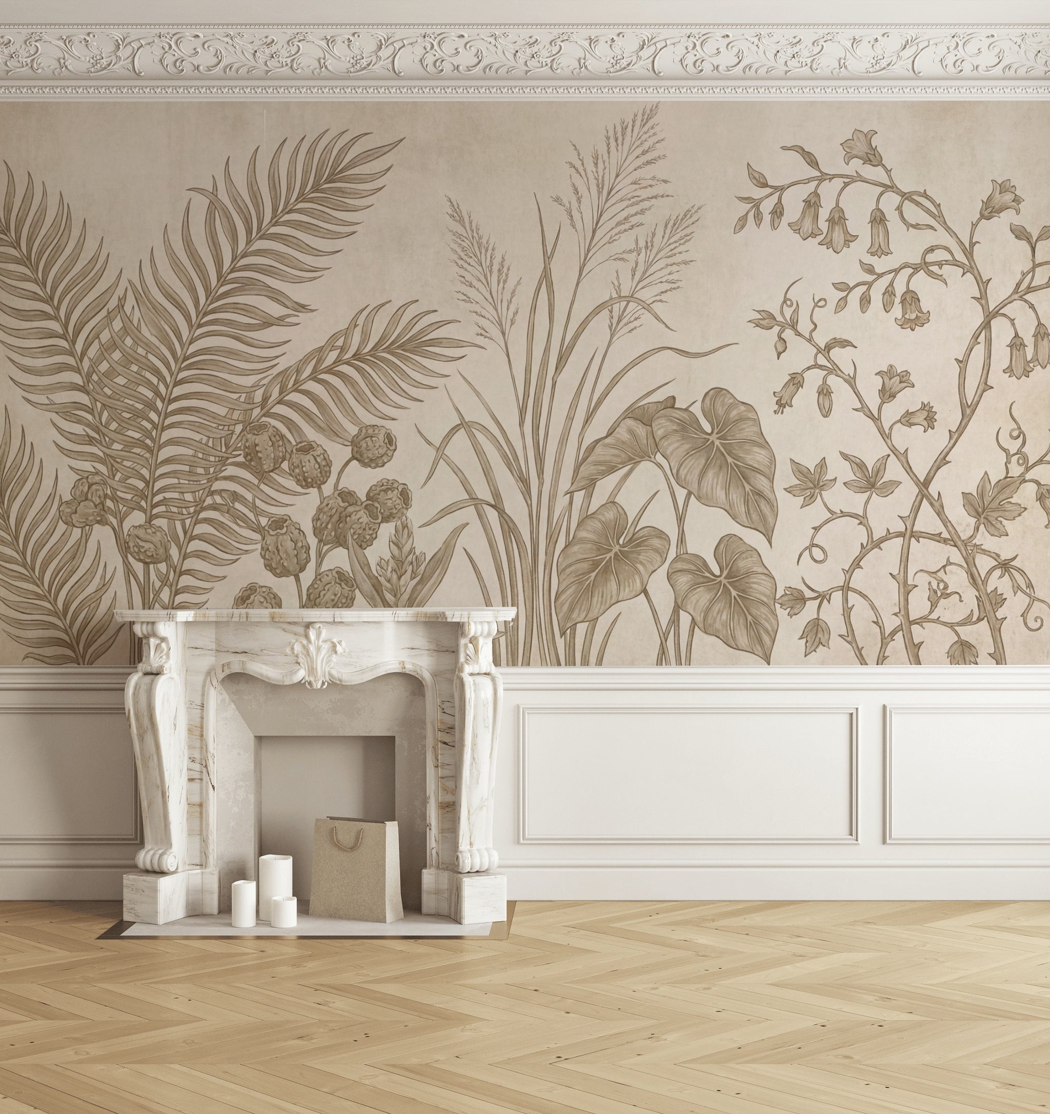 Paper Texture Wallpaper Linen Grain Removable Parchment Wall Decor