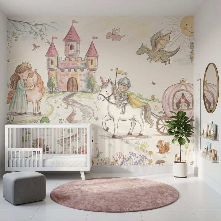 Meadow Flowers Wallpaper Wildflower Field Removable Pastoral Bloom Wall Decor