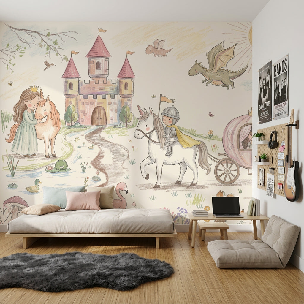 Meadow Flowers Wallpaper Wildflower Field Removable Pastoral Bloom Wall Decor