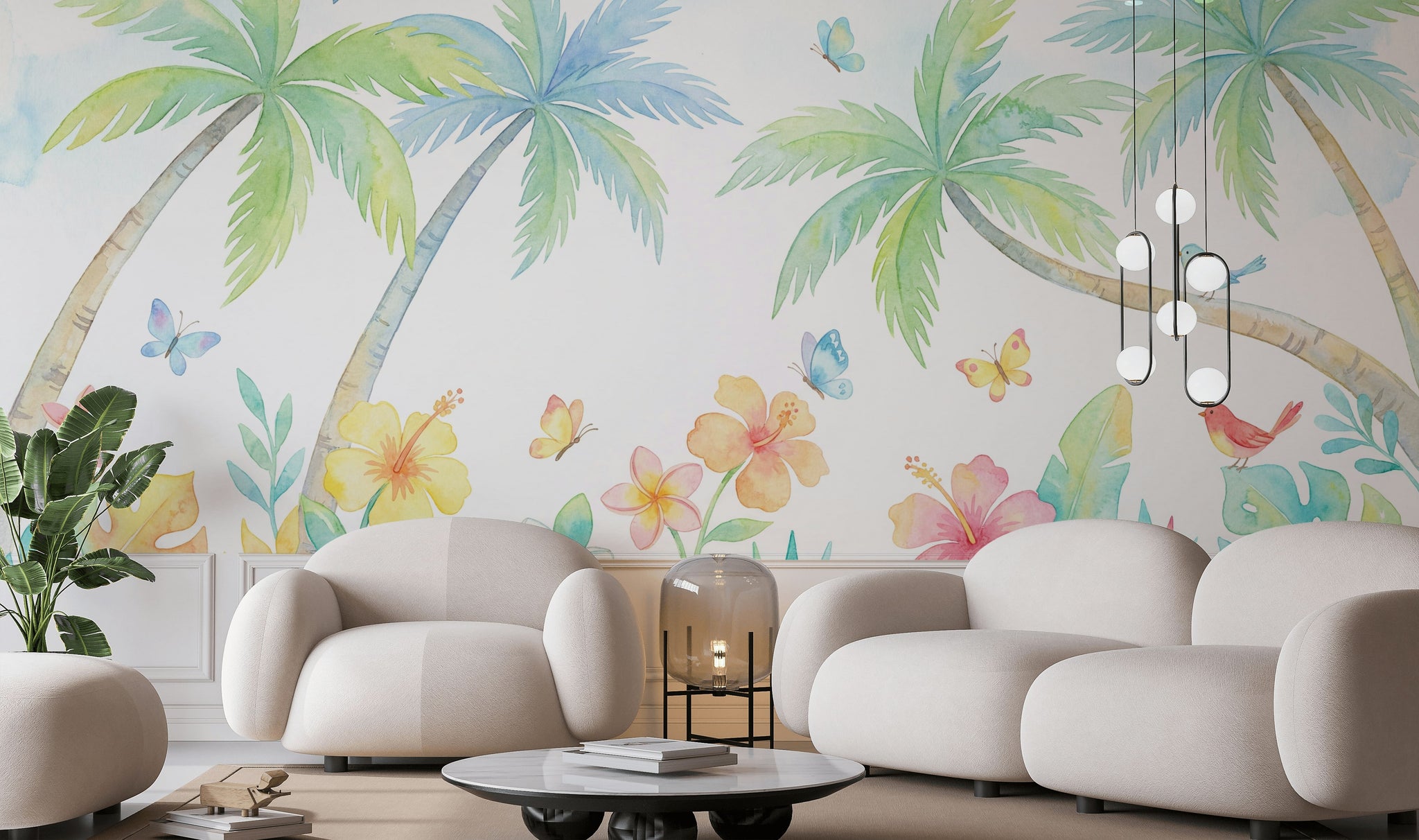 White Background Wallpaper Minimalist Removable Neutral Wall Decor