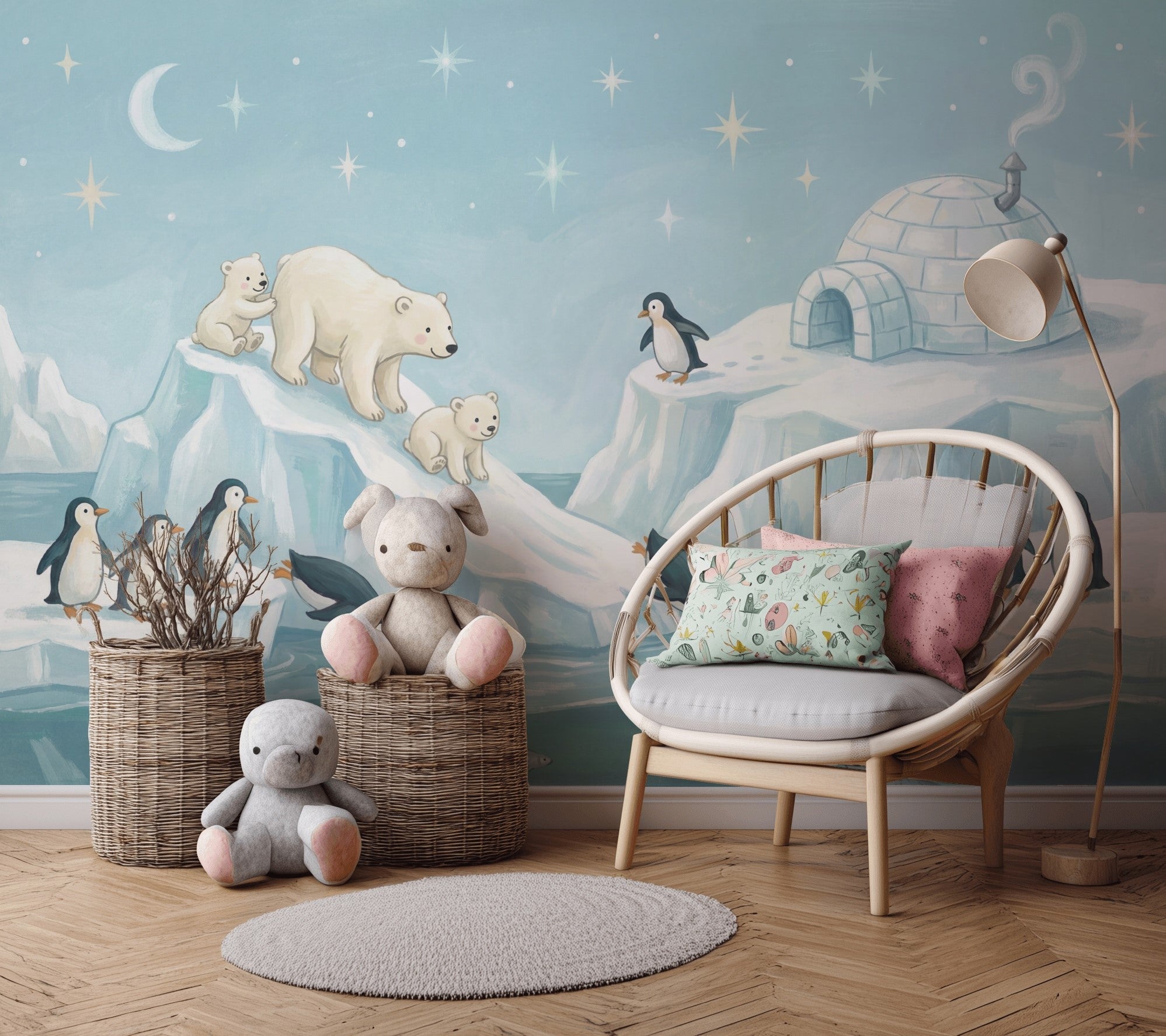Polar Bear Wallpaper Penguins Arctic Wall Mural