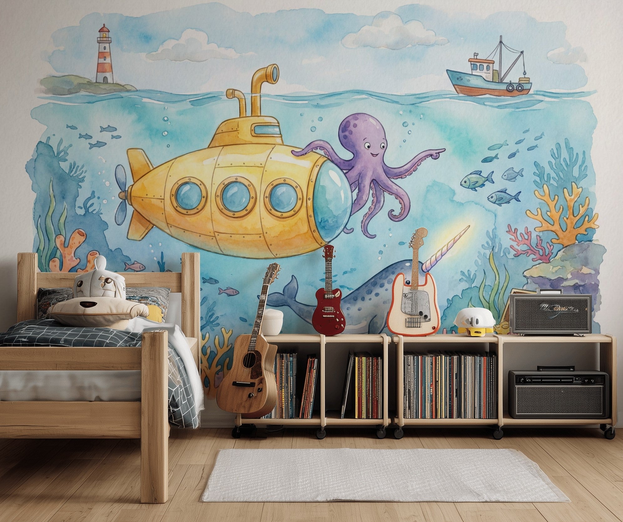 Submarine Wallpaper Underwater Ocean Wall Mural