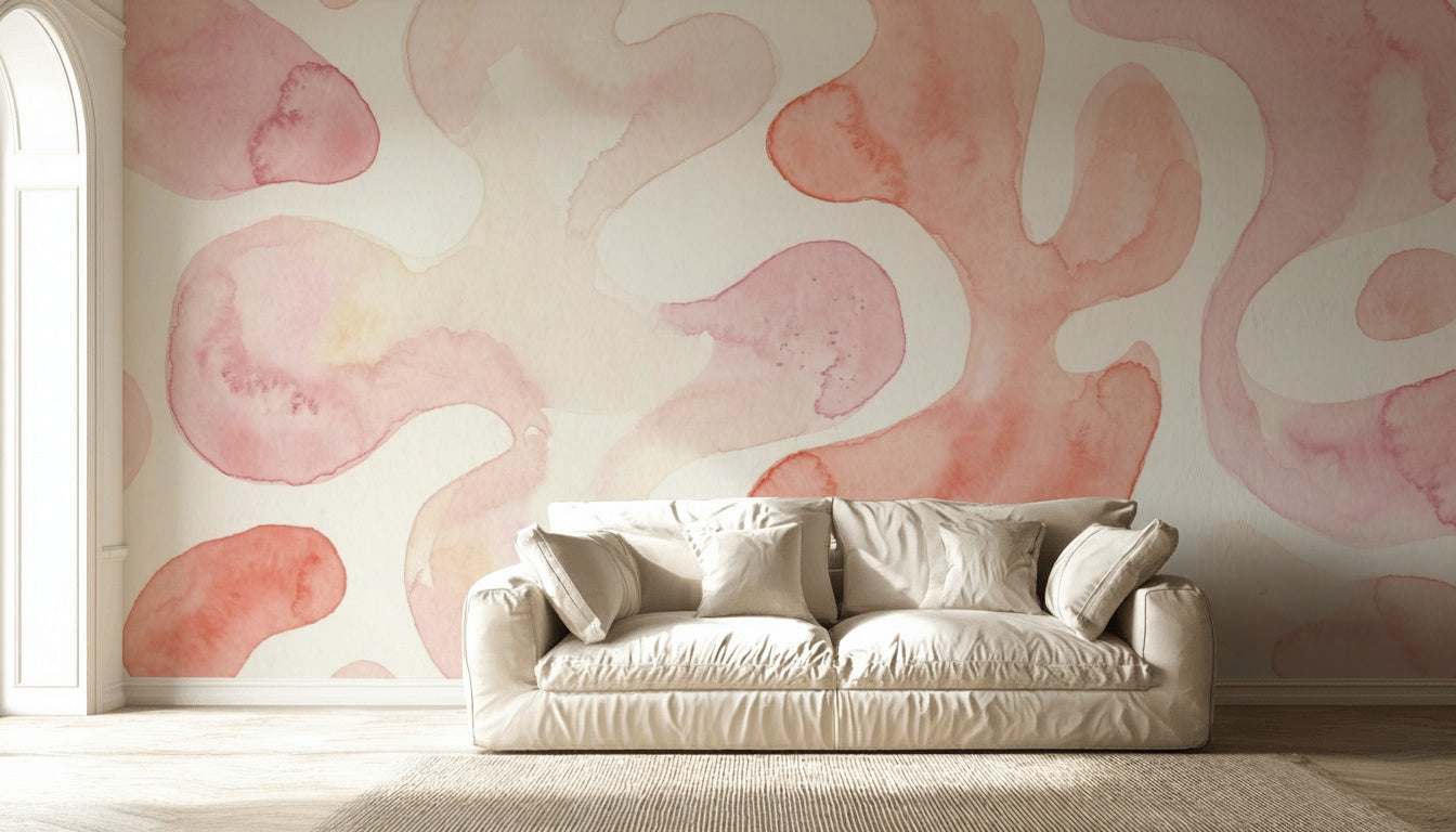 White Background Wallpaper Neutral Minimal Wall Mural
