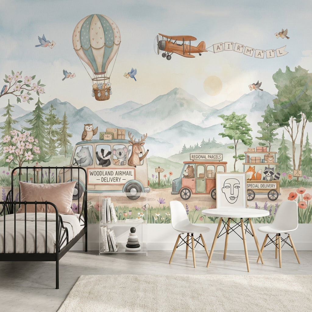 Hot Air Balloon Wallpaper Airship Removable Sky Wall Decor