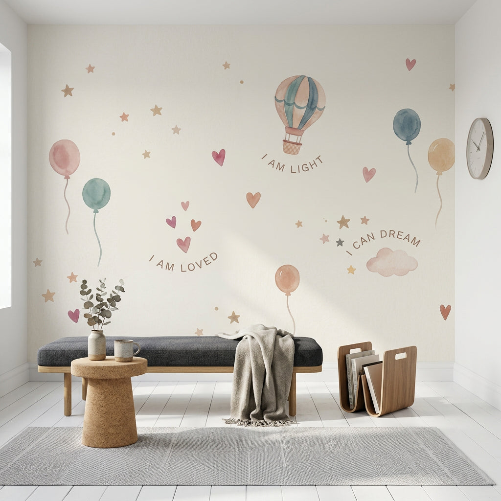 Hot Air Balloon Wallpaper Balloon Airship Removable Wall Decor