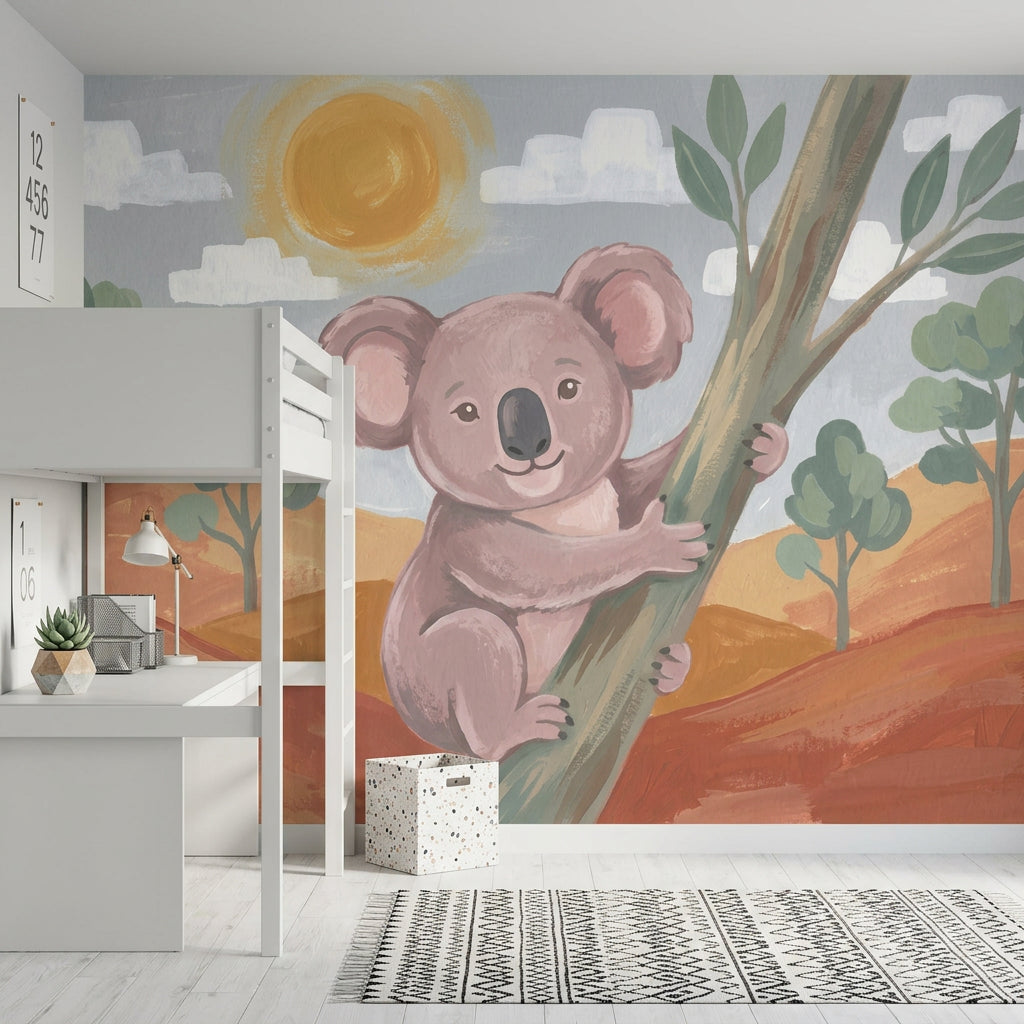 Koala Wallpaper Eucalyptus Tree Australian Outback Wall Mural