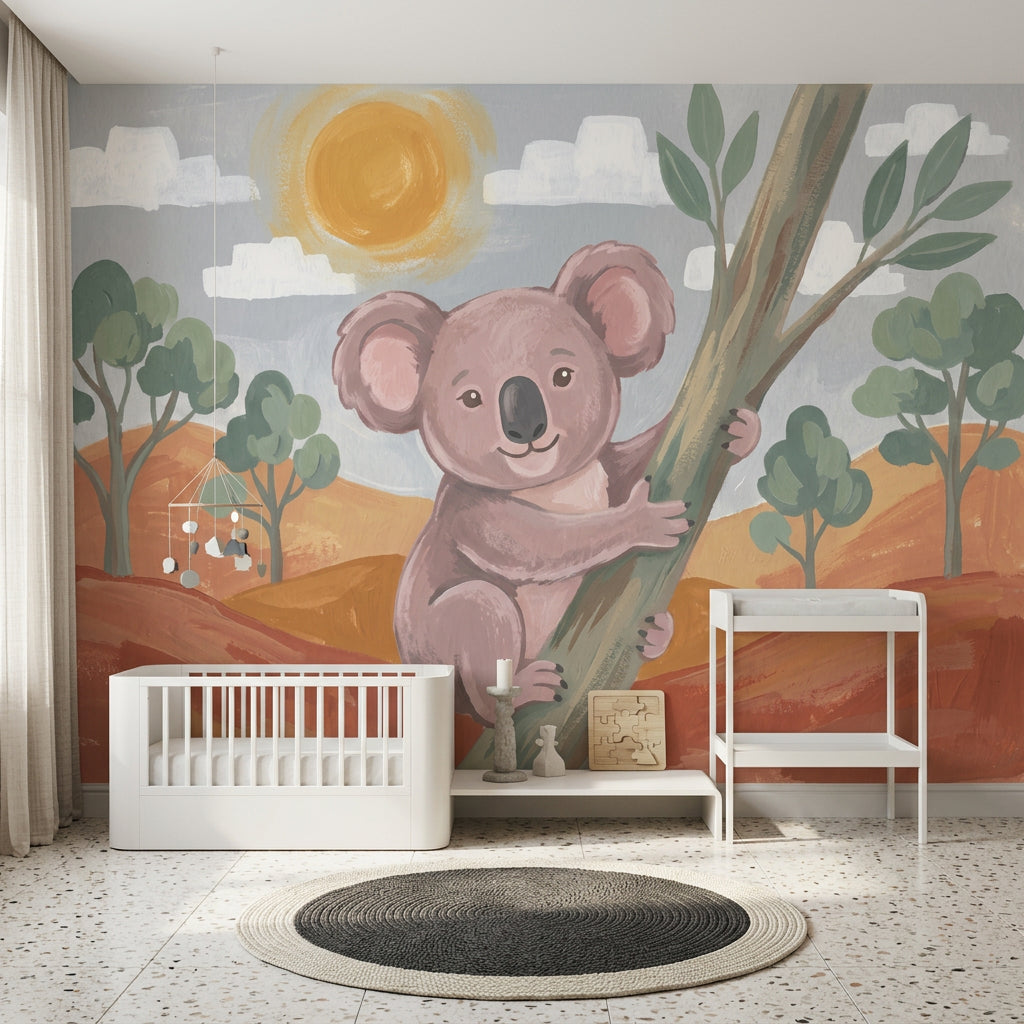 Koala Wallpaper Eucalyptus Tree Australian Outback Wall Mural