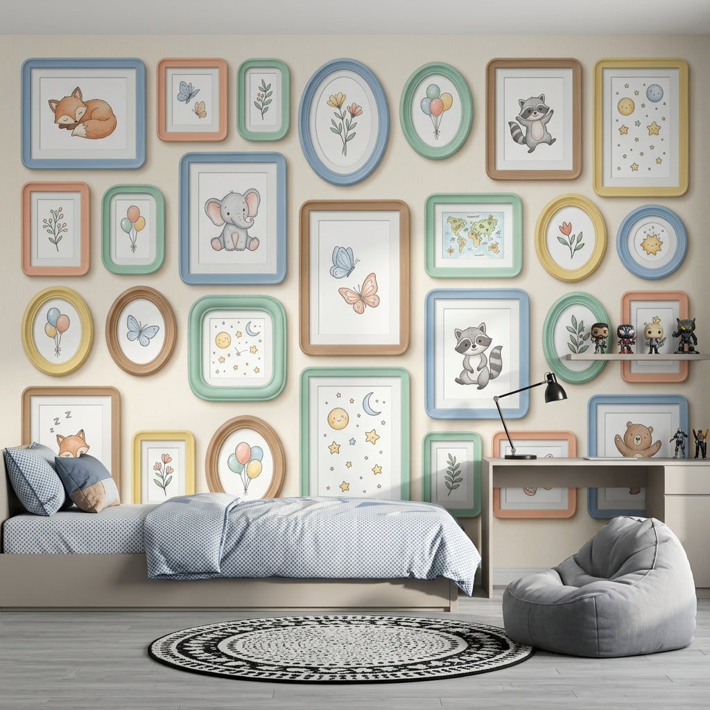 World Map Wallpaper Nursery Kids Wall Mural