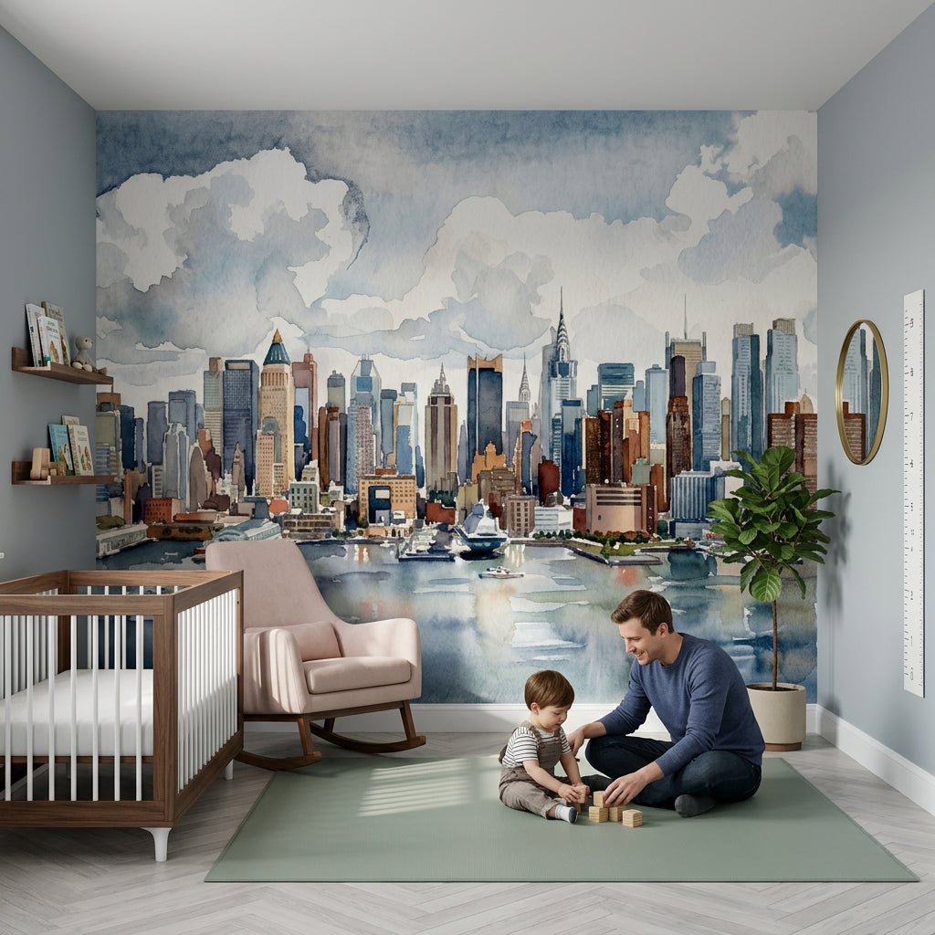 Cloudy Sky Wallpaper Overcast Stormy Wall Mural