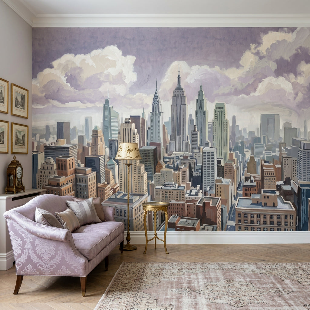 Cloudy Sky Wallpaper Overcast Removable Misty Wall Decor