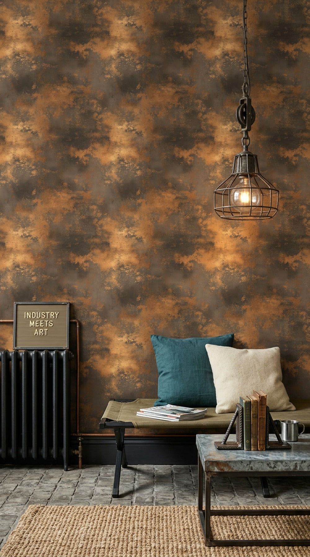 Rust Patina Wallpaper Abstract Texture Industrial Wall Decorative Mural