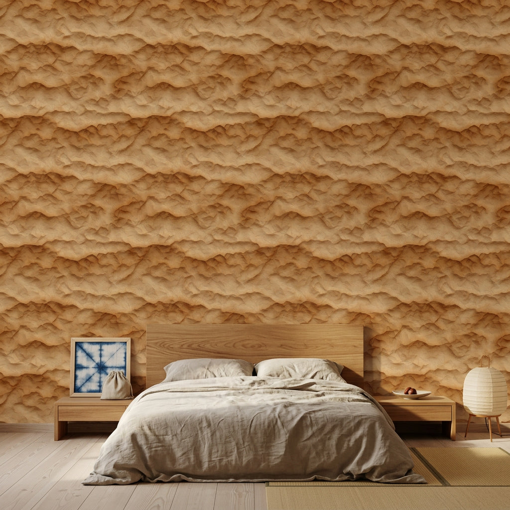 Abstract Terrain Wallpaper Topographic Contours Sand Dunes Decorative Mural