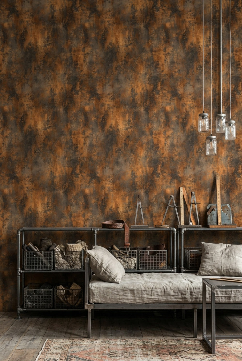 Rust Wallpaper Copper Patina Decorative Mural