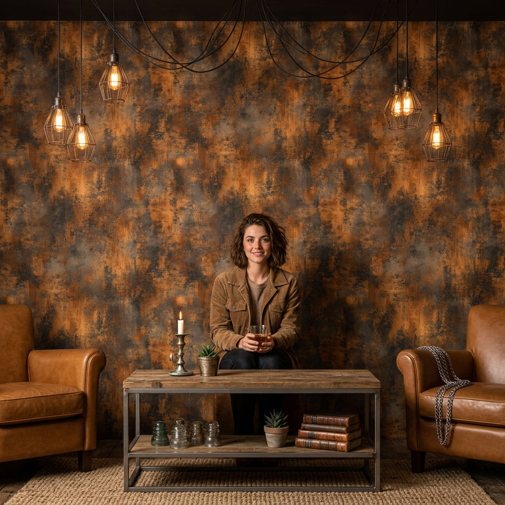 Rust Wallpaper Copper Patina Decorative Mural