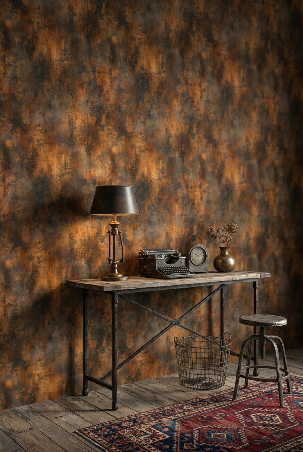 Rust Wallpaper Copper Patina Decorative Mural