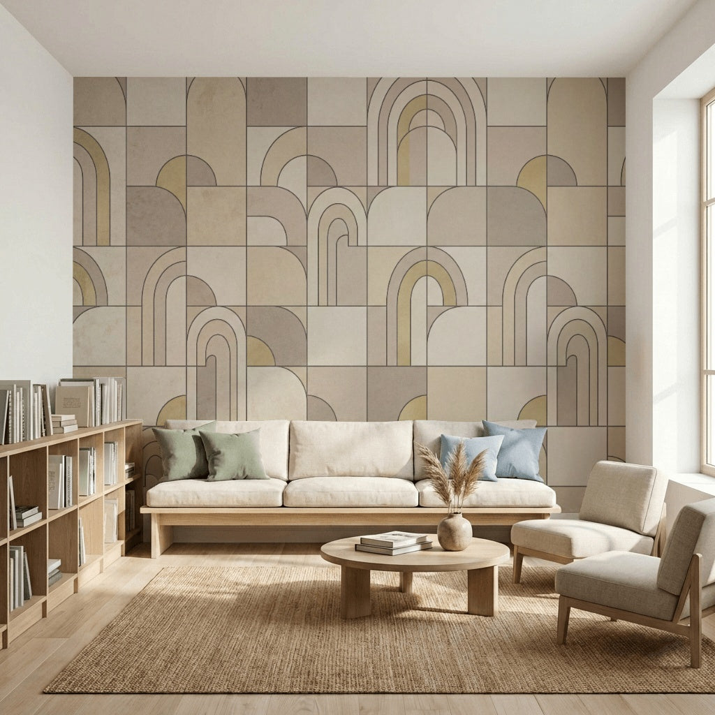 Geometric Wallpaper Arches Art Deco Removable Wall Decor