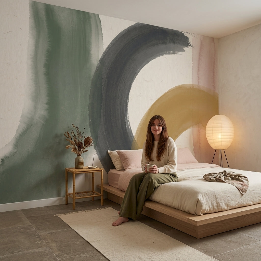 Watercolor Texture Wallpaper Painterly Wash Removable Textured Paper Wall Decor