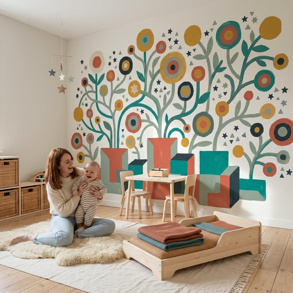 Mid Century Modern Wallpaper Retro Eclectic Wall Mural