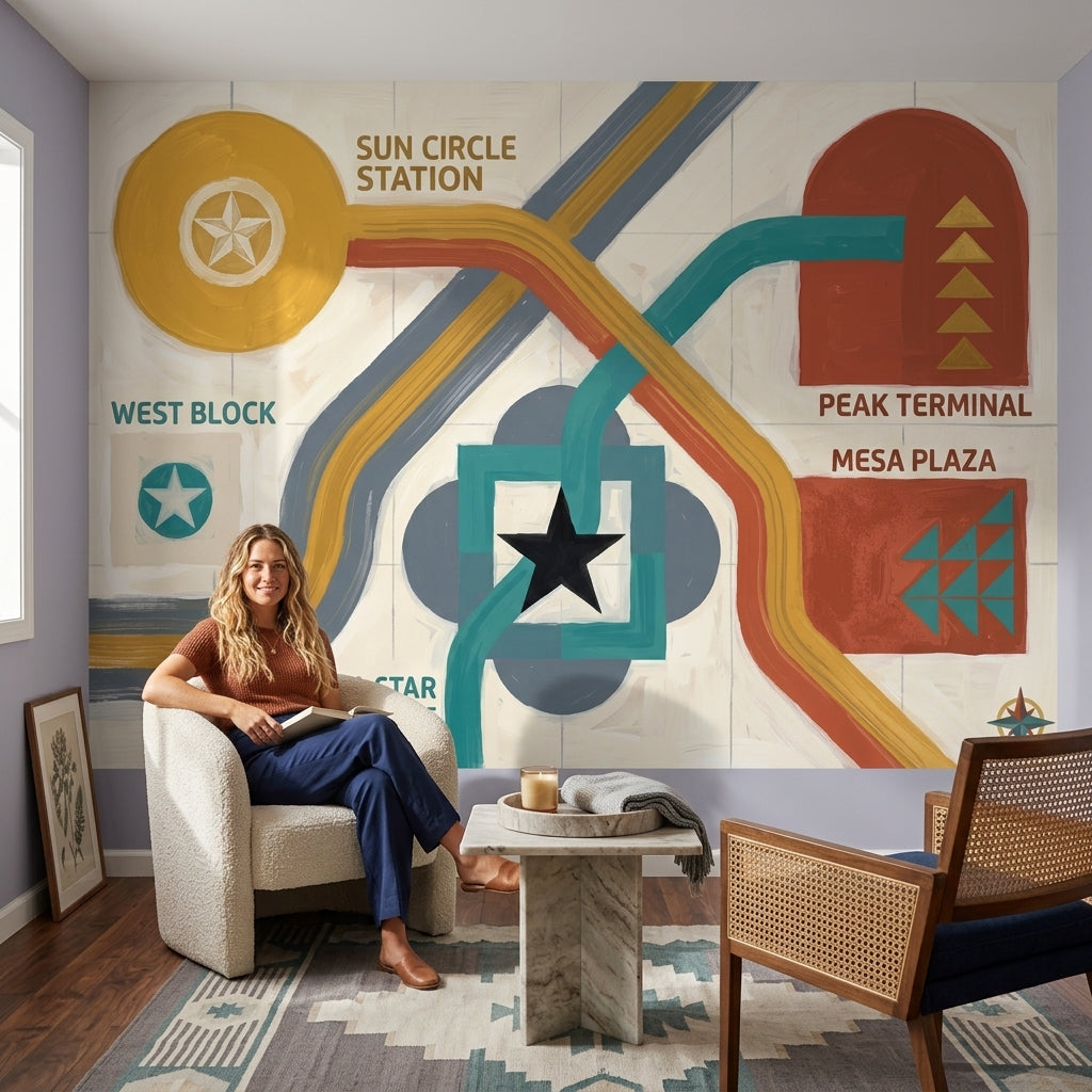 Mid Century Modern Wallpaper Retro Modern Wall Mural