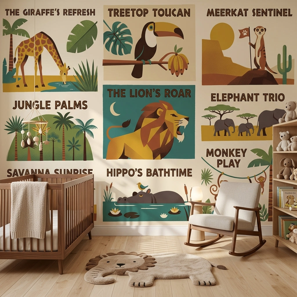 Mid Century Modern Wallpaper Retro Vintage Wall Mural