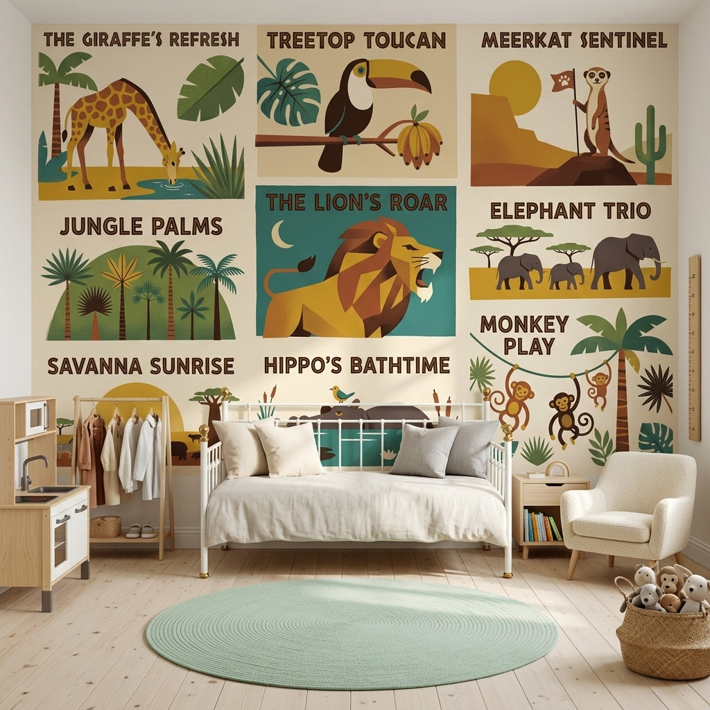 Mid Century Modern Wallpaper Retro Vintage Wall Mural