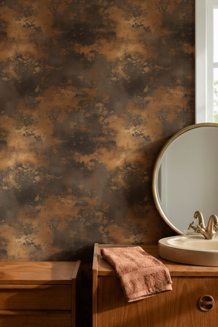 Rust Patina Wallpaper Abstract Texture Industrial Wall Decorative Mural