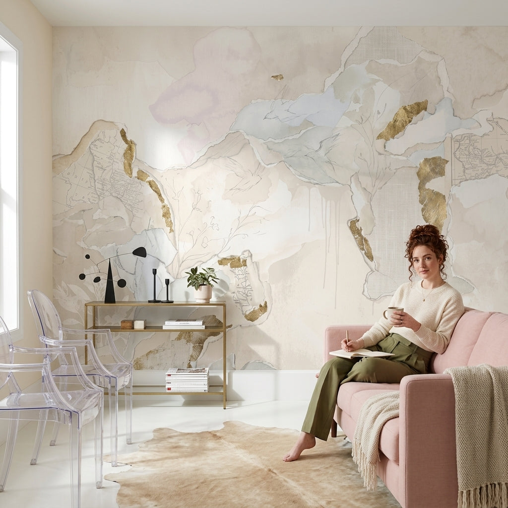 World Map Wallpaper World Map World Map Removable Wall Decor