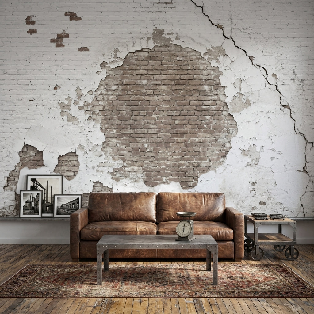 Brick Wall Wallpaper Exposed Brick Distressed Plaster Wall Mural