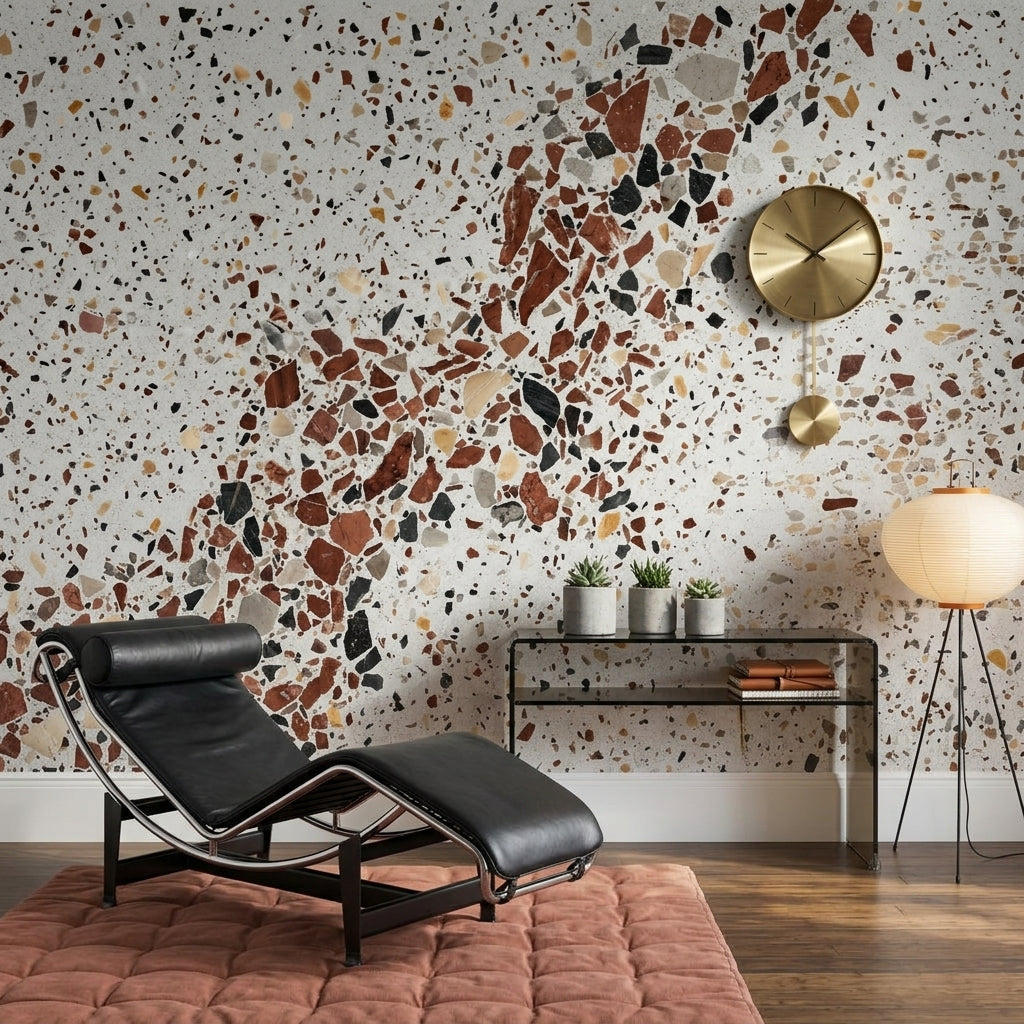 Concrete Texture Wallpaper Terrazzo Removable Minimalist Wall Decor