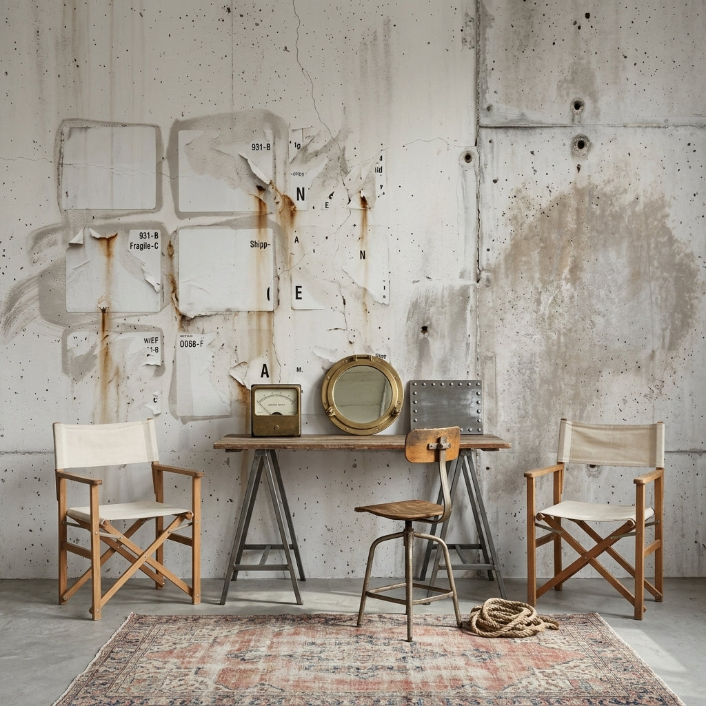 Concrete Wall Wallpaper Cement Surface Industrial Removable Wall Decor