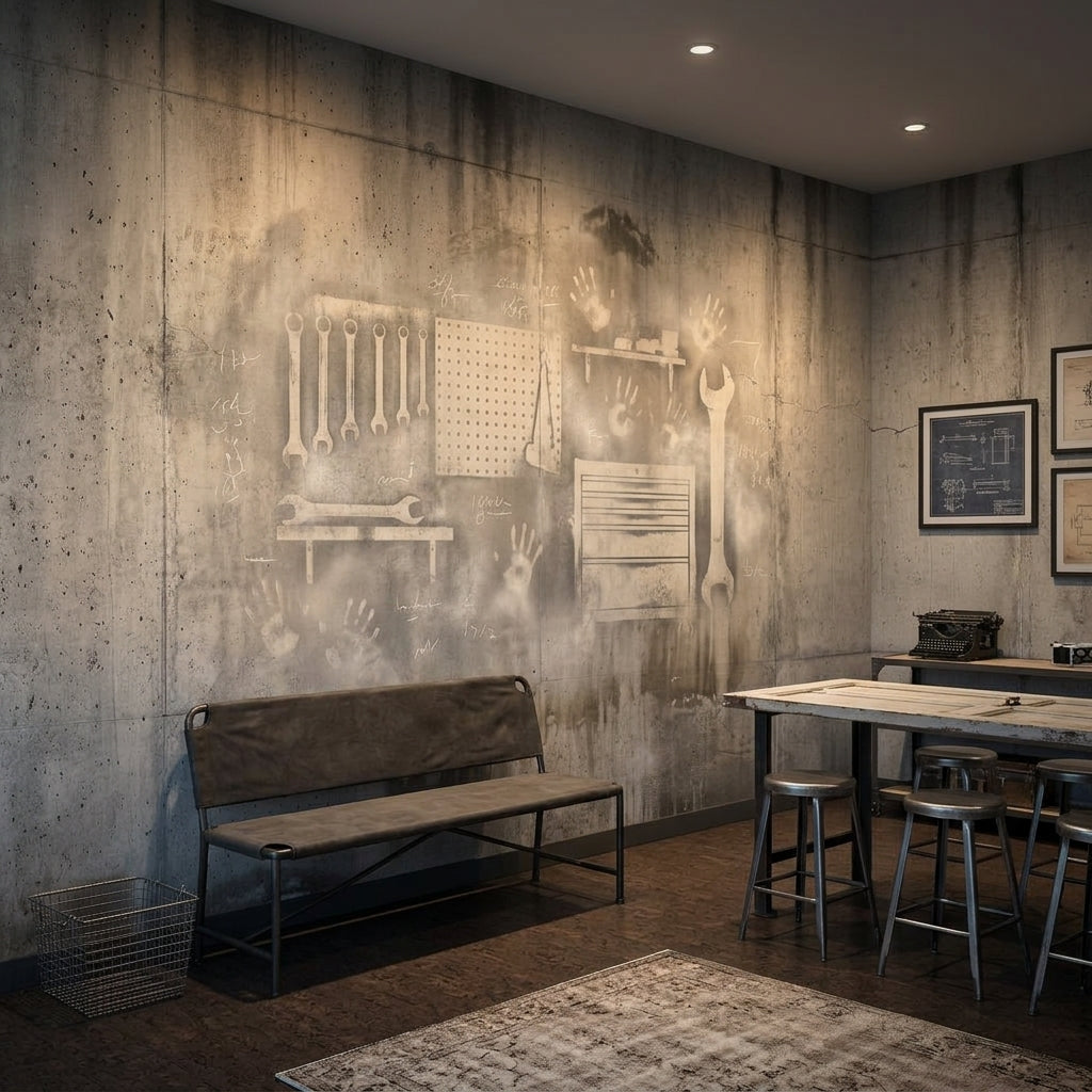 Grunge Texture Wallpaper Concrete Wall Industrial Wall Mural