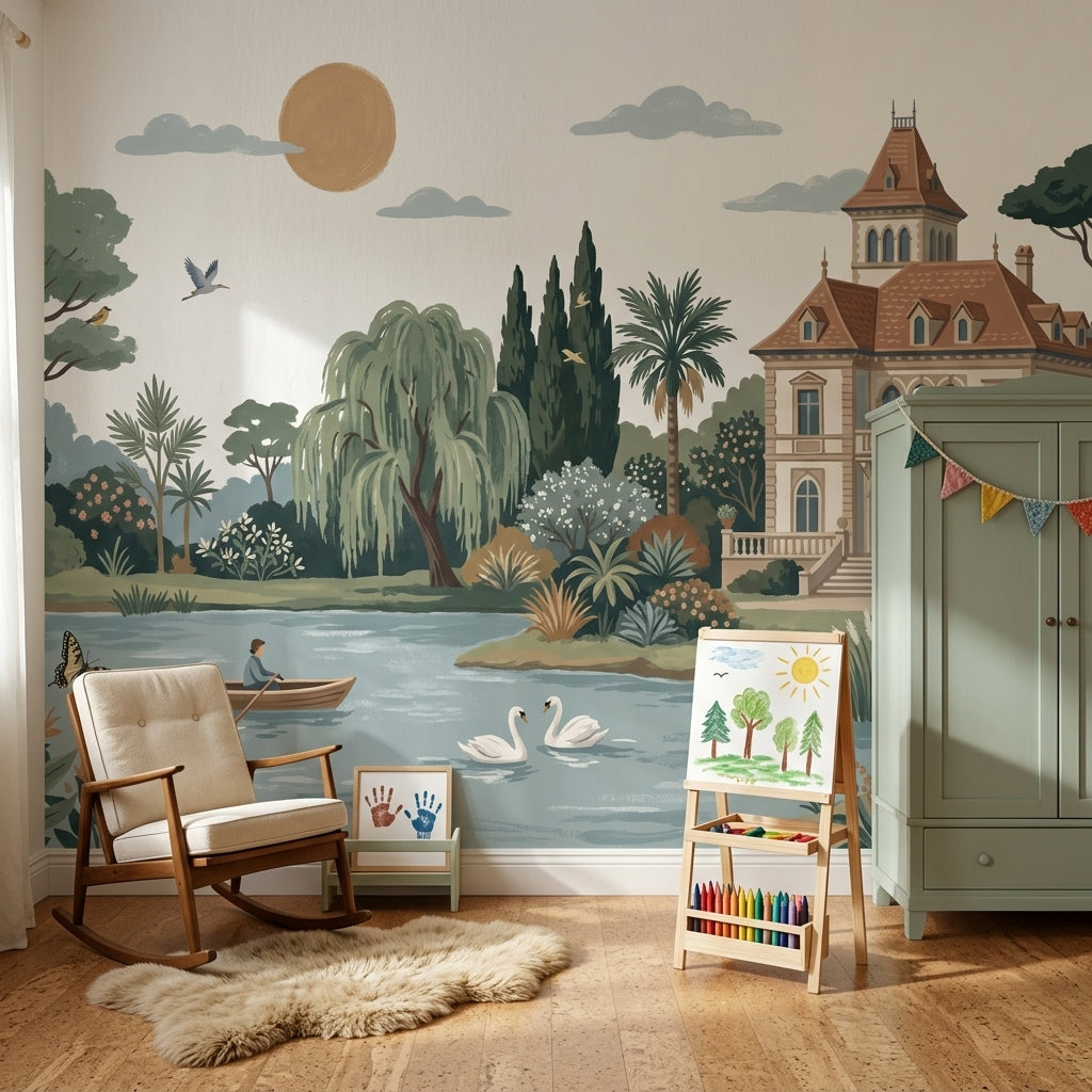 Lake Wallpaper Villa Removable Landscape Wall Decor