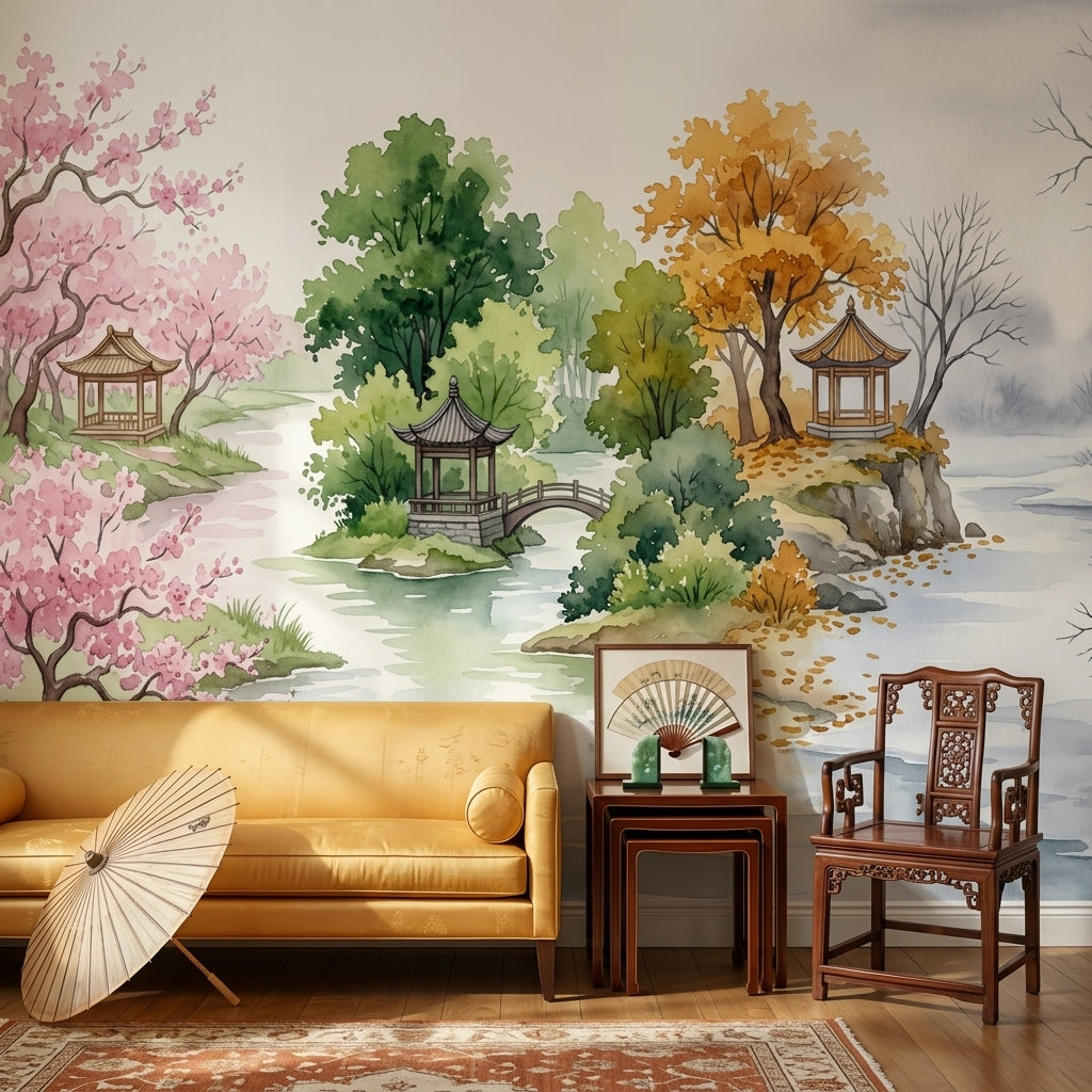 Pink Cherry Wallpaper Cherry Blossom Wall Mural