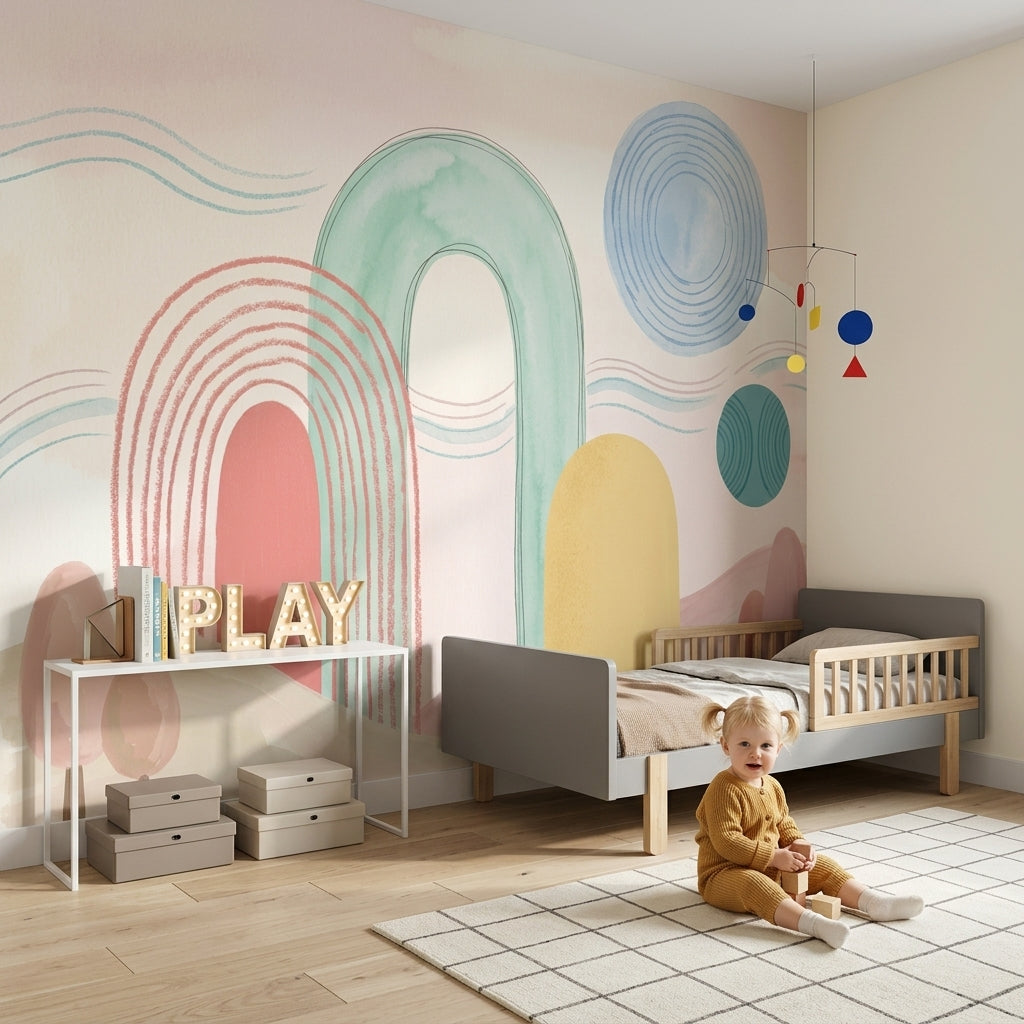 Watercolor Texture Wallpaper Pastel Removable Wall Decor