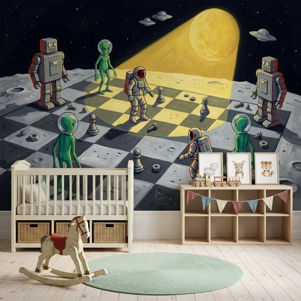 Mid Century Modern Wallpaper Retro Space Wall Mural