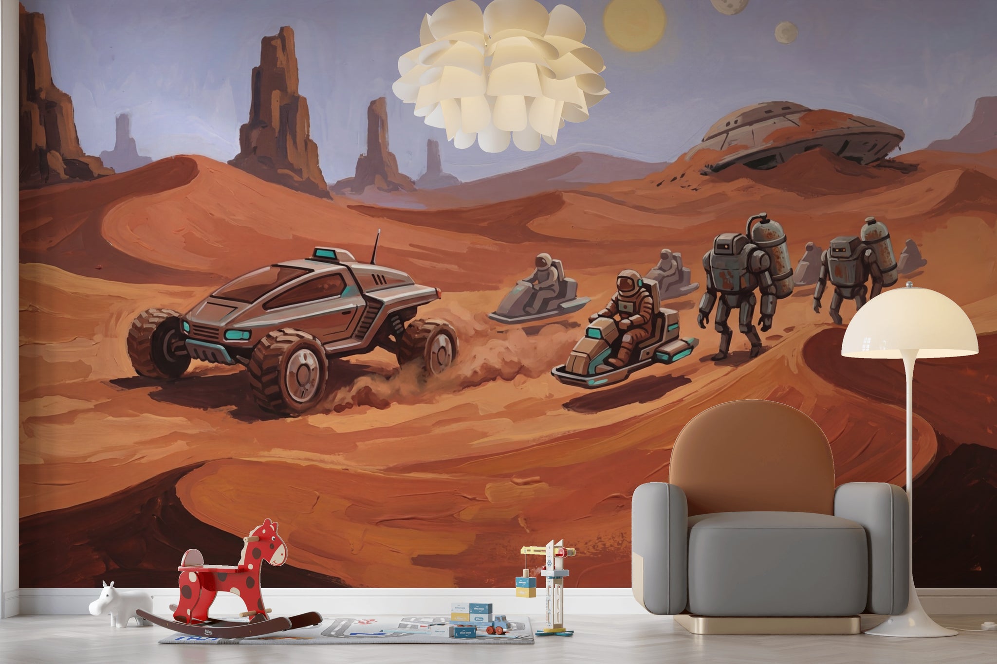 Sci Fi Desert Wallpaper Alien Landscape Sand Dunes Wall Mural