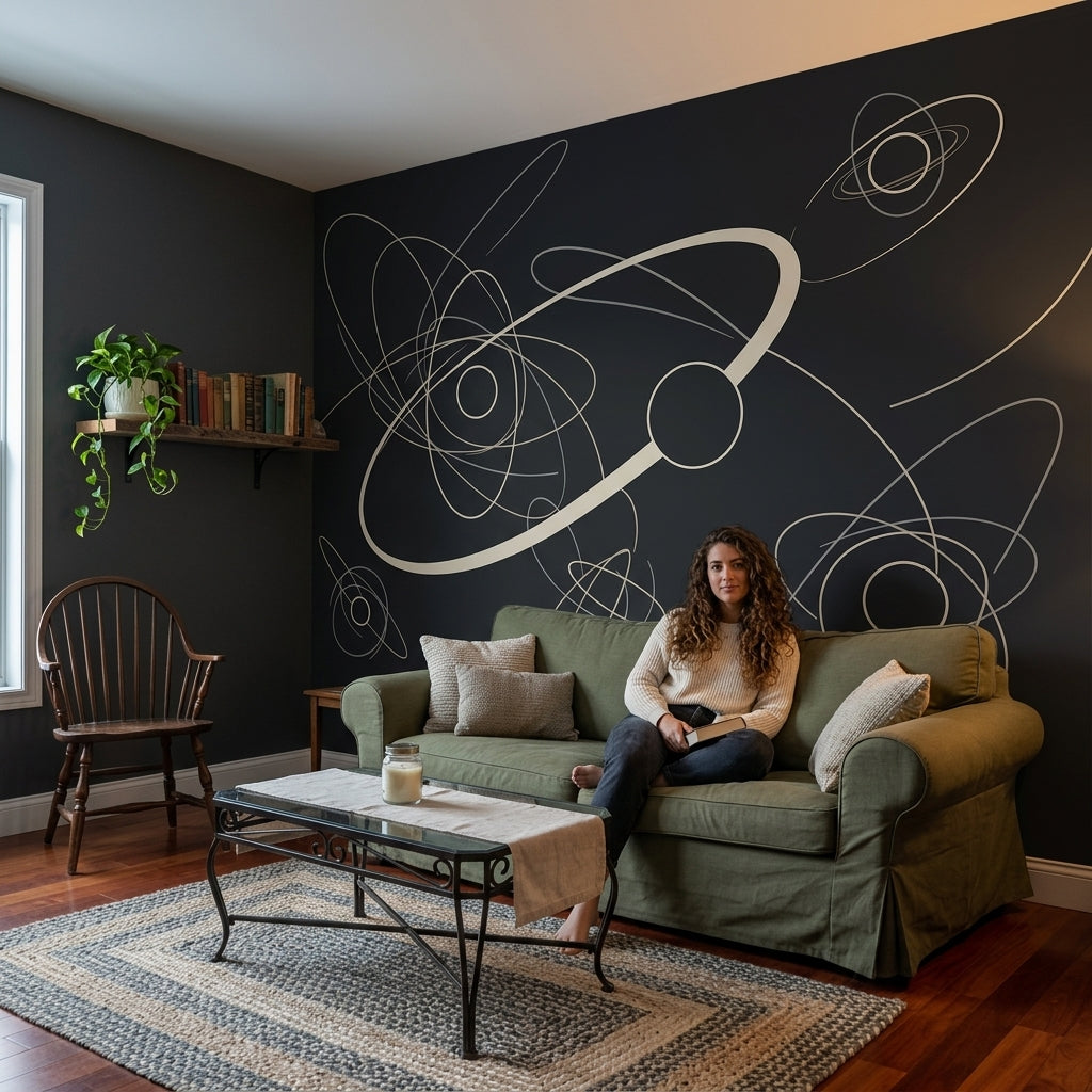 Mid Century Modern Wallpaper Minimalist Abstract Wall Mural