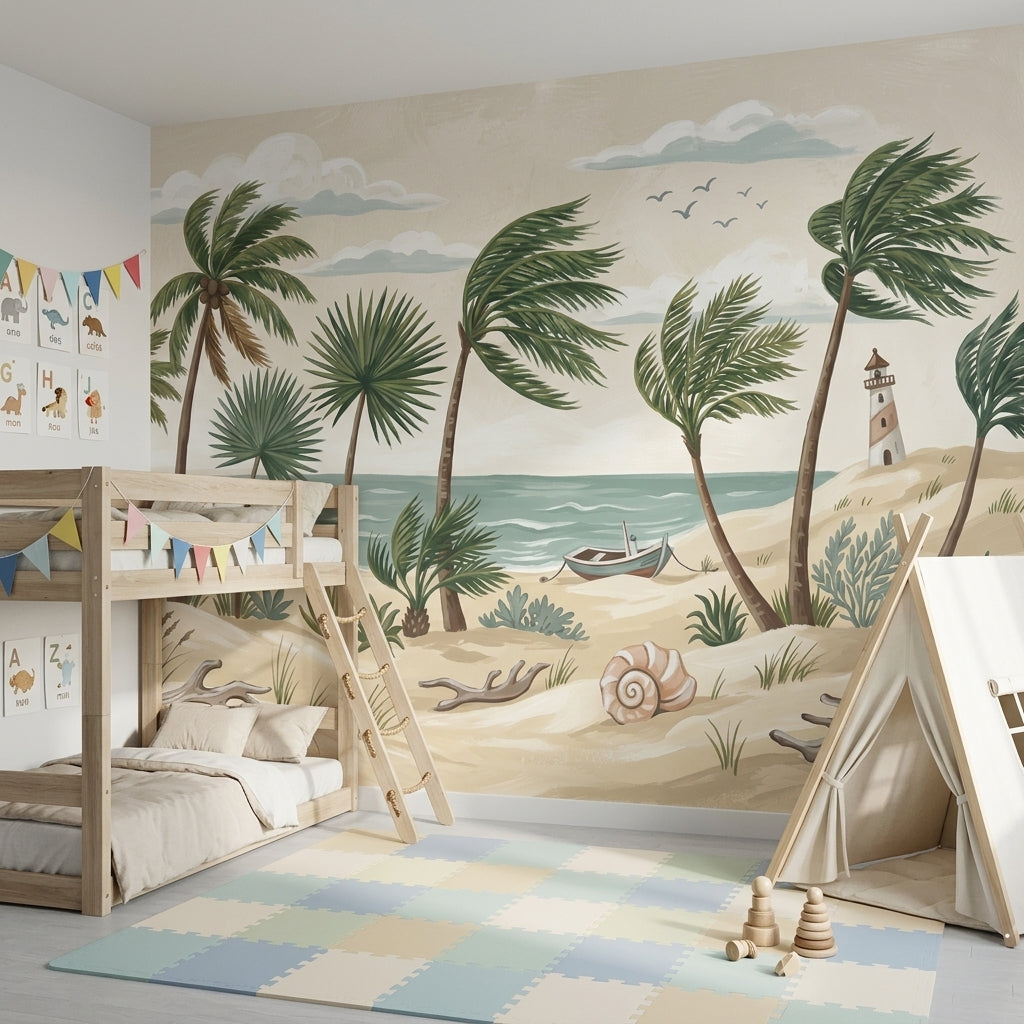 Tropical Beach Wallpaper Coastal Tropical Wall Mural