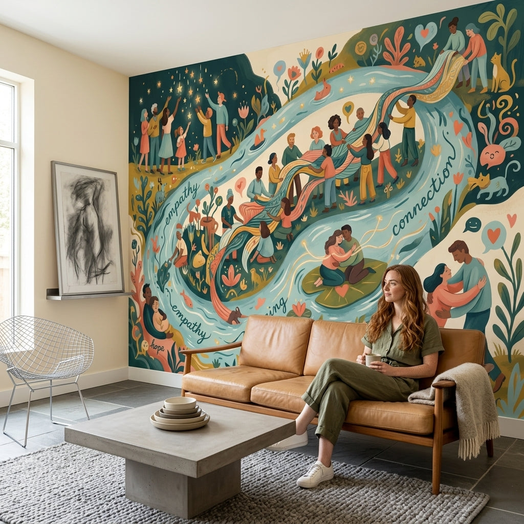 Community Wallpaper Empathy Removable Connection Wall Decor