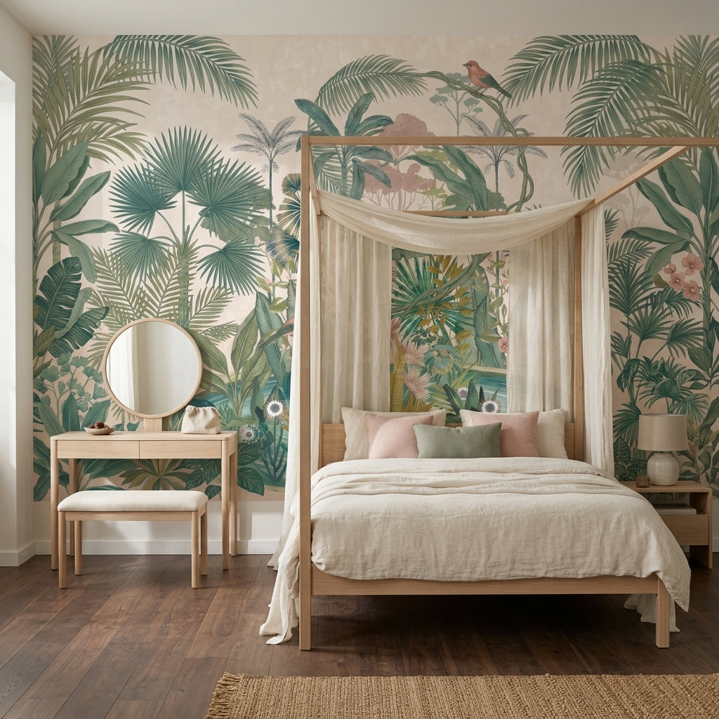Tropical Wallpaper Botanical Jungle Removable Wall Decor