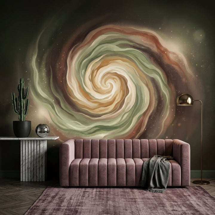 Dark Abstract Spiral Wallpaper Nebula Vortex Galaxy Swirl Removable Wall Decor