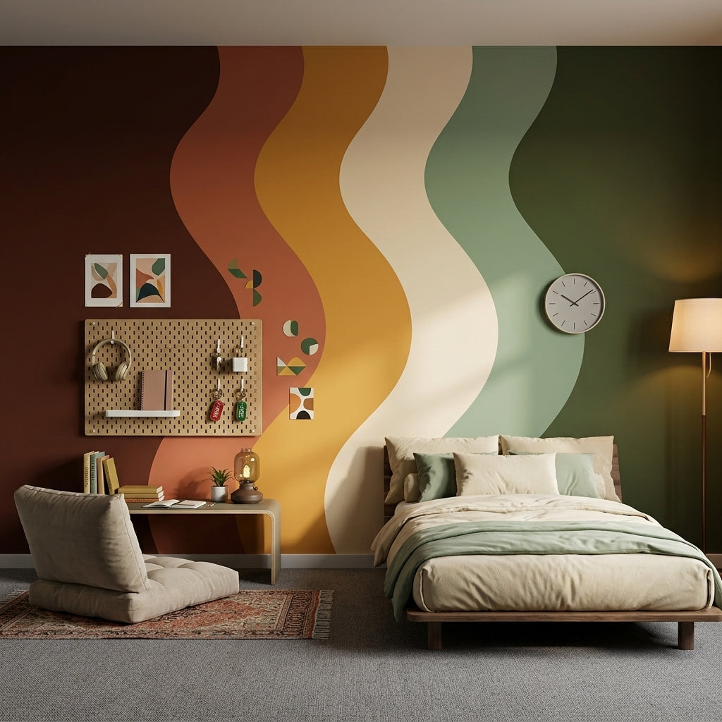 Mid Century Modern Wallpaper Retro Vintage Wall Mural