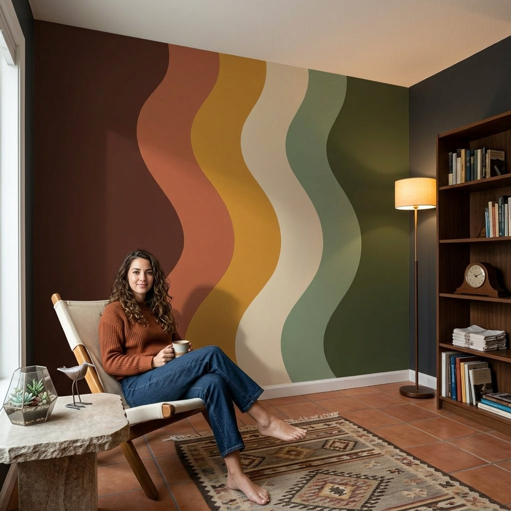 Mid Century Modern Wallpaper Retro Vintage Wall Mural