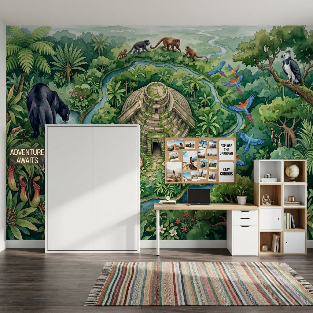 Shades Of Green Wallpaper Removable Wall Decor