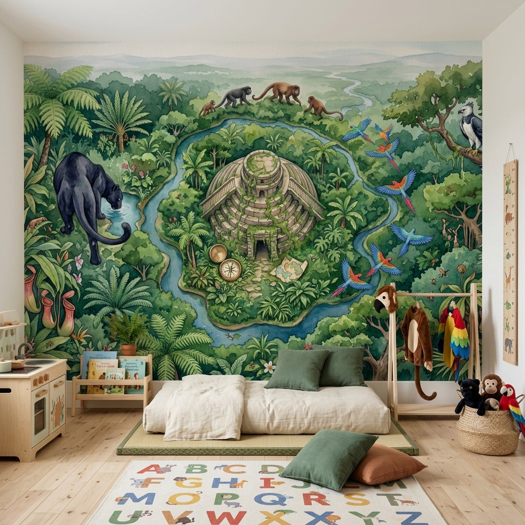Shades Of Green Wallpaper Removable Wall Decor