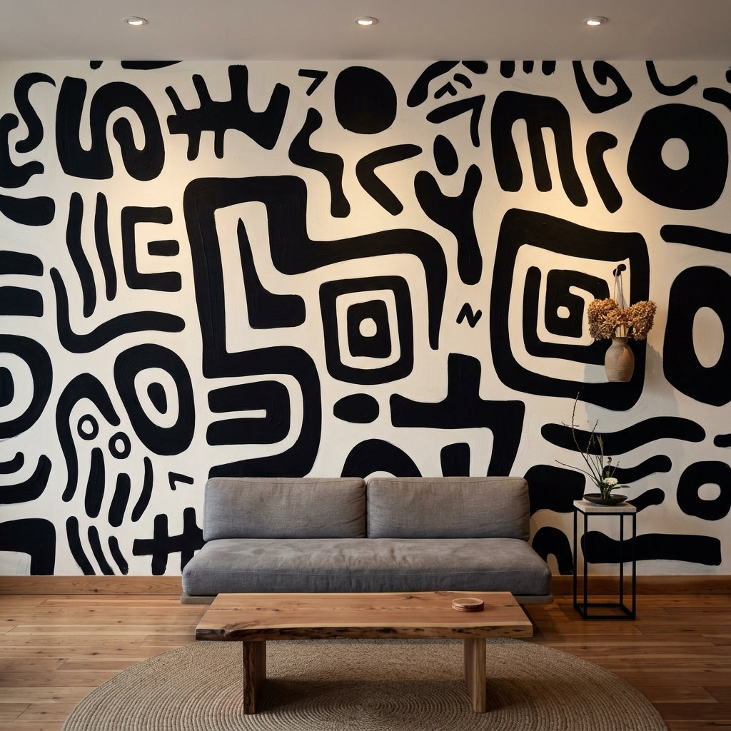 Abstract Wallpaper Bold Graphic Modern Wall Mural