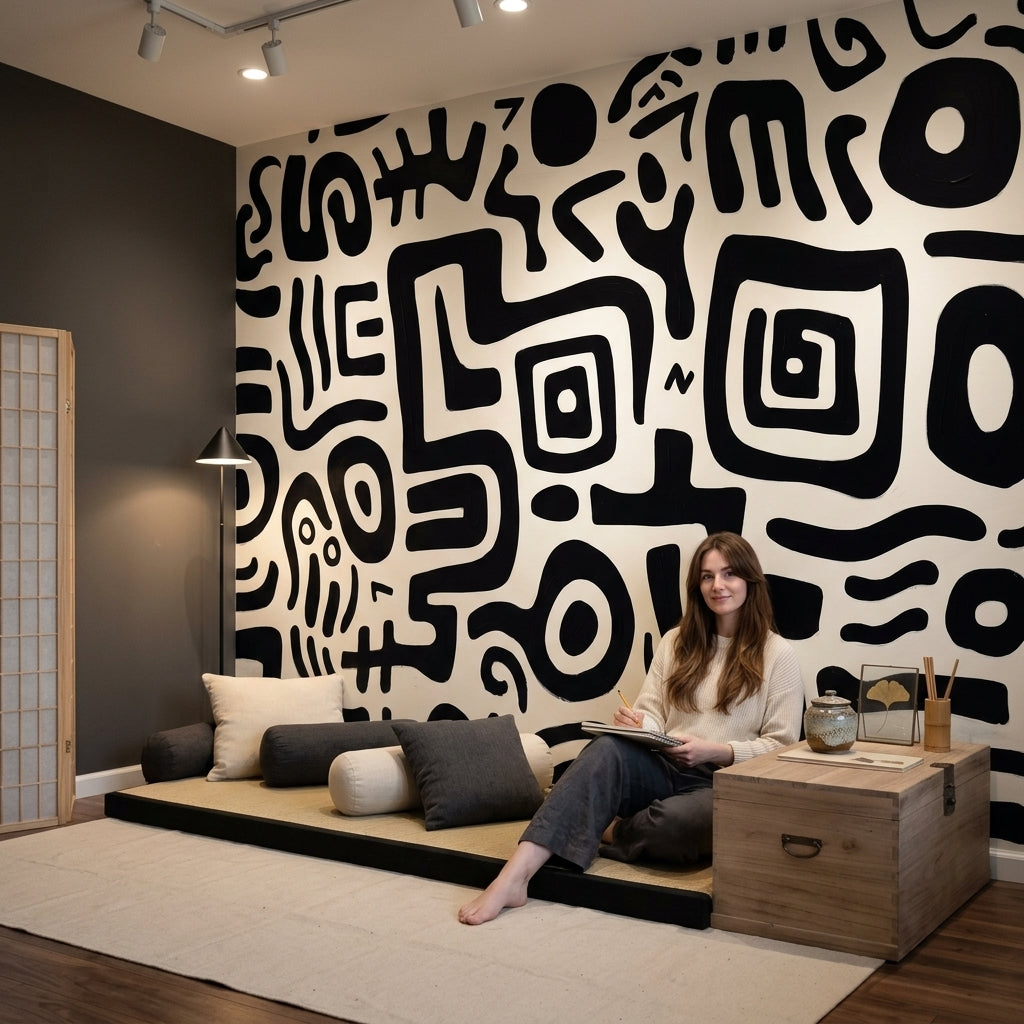 Abstract Wallpaper Bold Graphic Modern Wall Mural