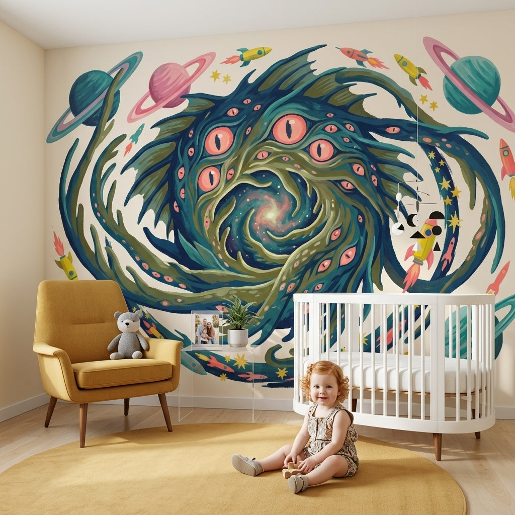 Galaxy Vortex Wallpaper Space Surreal Removable Wall Decor
