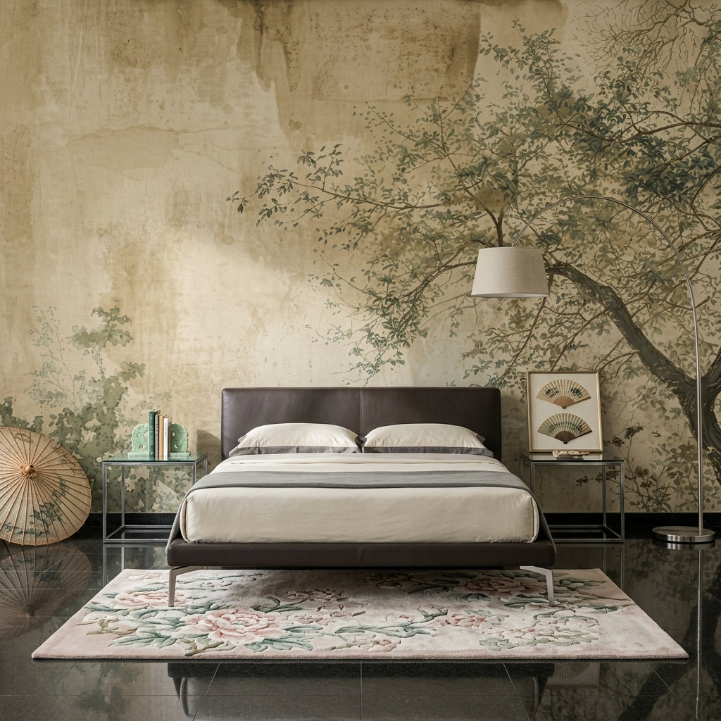Paper Texture Wallpaper Muted Green Muted Green Wall Mural